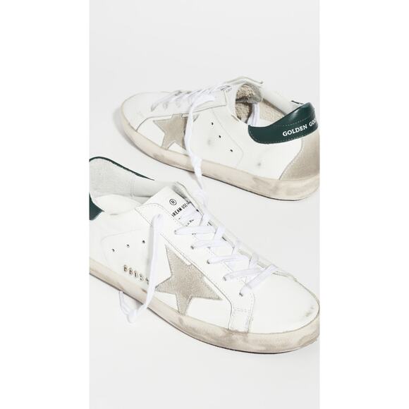 Golden Goose Superstar Low-Top Sneakers - 8 - White/Dark Green - Picture 3 of 5